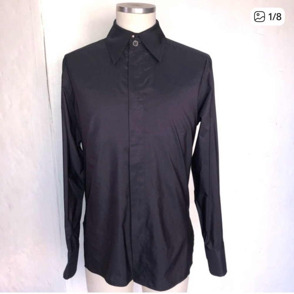 NWT Dirk Bikkembergs Dress Shirt Size 40 US M button down black men’s